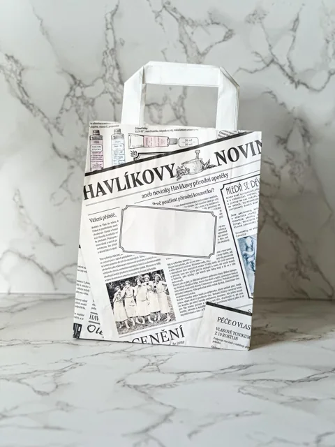 Papírová taška s plochými držadly